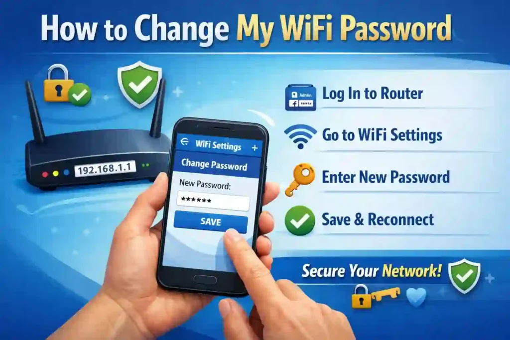 change wifi password using phone